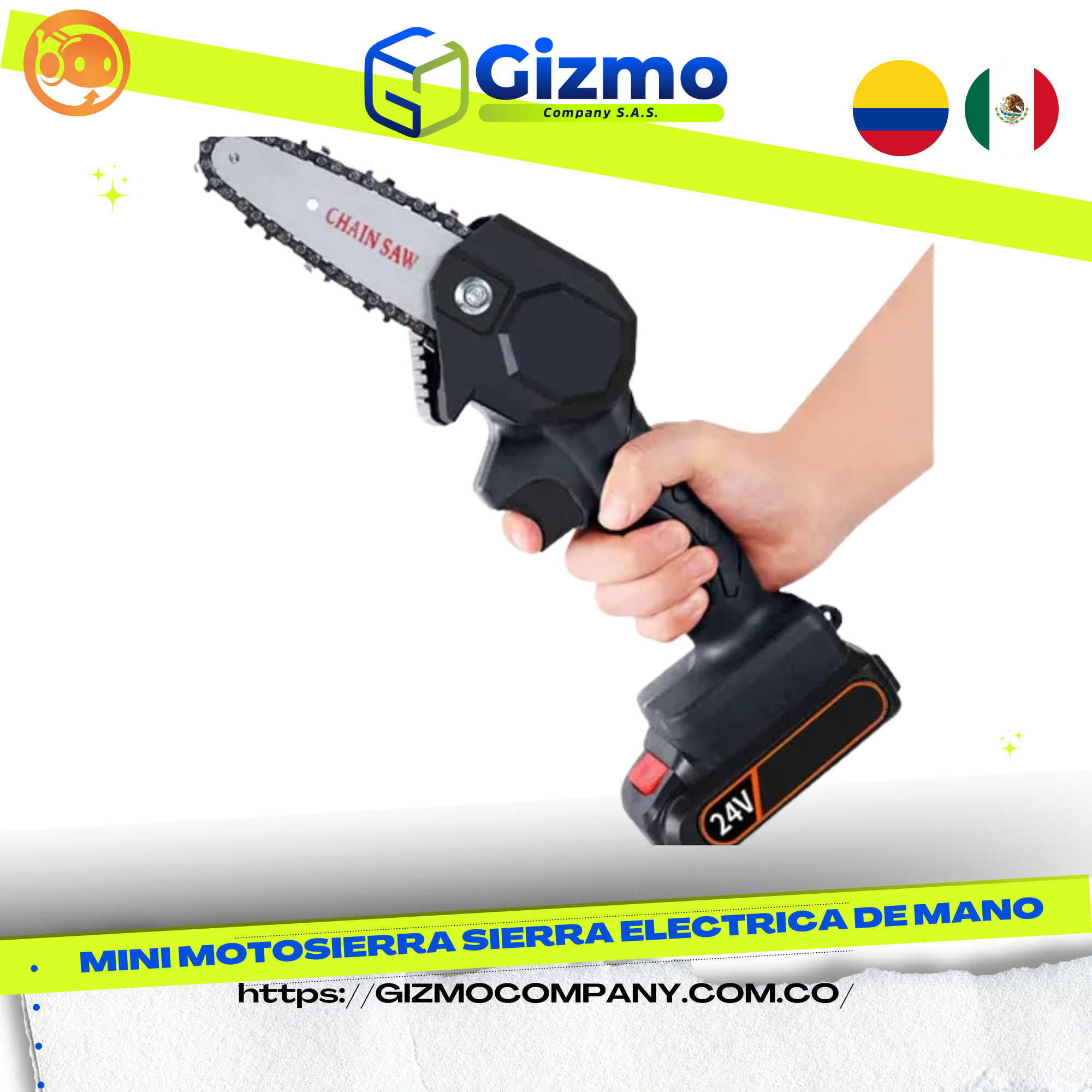 Mini Motosierra 48V  Inalámbrica